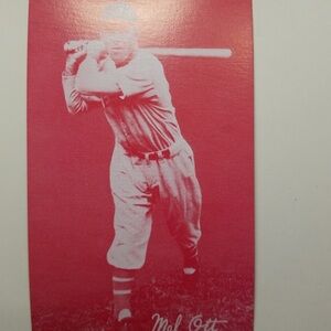 1980 AN EXHIBIT HALL OF FAME REPRINT MEL OTT RED !